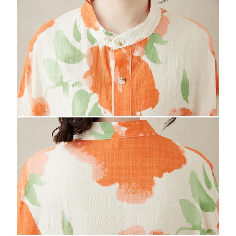 DIMANAF 2025 Женское Весеннее Длинное Платье Большого Размера Оверсайз Свободное Платье Базовое Повседневное Макси Цветочный Принт Винтаж