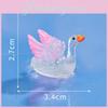 Swan Luminous Colorful Resin Ornament For Home Desk Decor And Crafting Diy