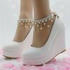 Fashion Platform Wedges Pumps Shoes for Women Spring Wedges Heels Women Wedding Shoes High Heels