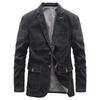 Jacket Men's Thin Style Young and Middle-aged Handsome Slim Small Suit Spring Autumn Denim Jacket Business Casual
