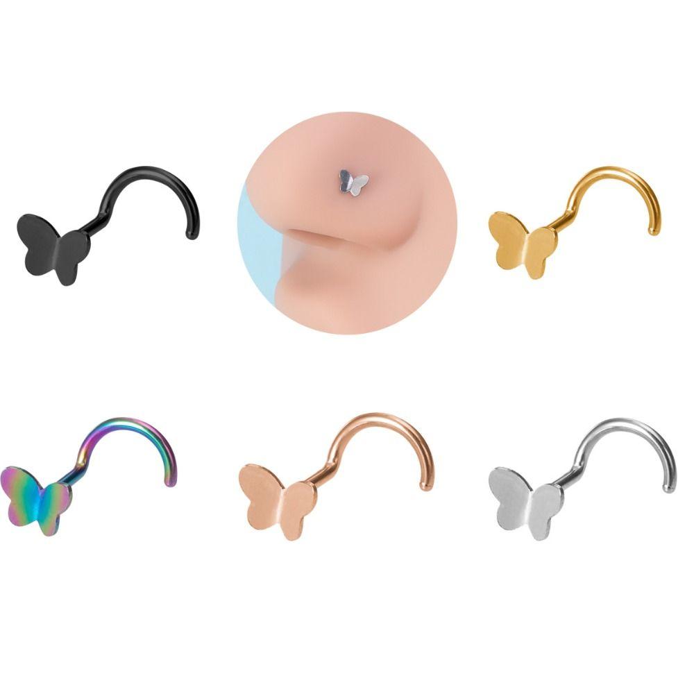 Punk Butterfly Multicolor Nose Rings Helix Originality Birthday Gifts