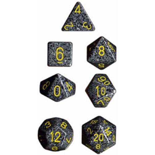 Набор из 7 многогранных игральных костей «Chessex» с крапинками (Городской камуфляж)