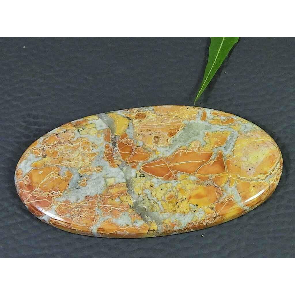 Natural Maligano Jasper Oval Shape Cabochon Loose Gemstone 73Cts. 29X36X04MM SK-3487