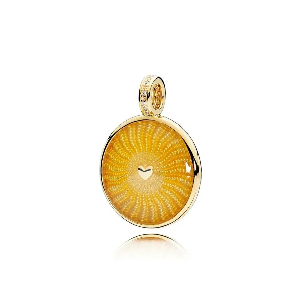 Роскошный золотой цвет серии S925, стерлинговое серебро, классический блестящий кулон «Древо жизни», подходит для оригинального браслета, подарок «сделай сам»