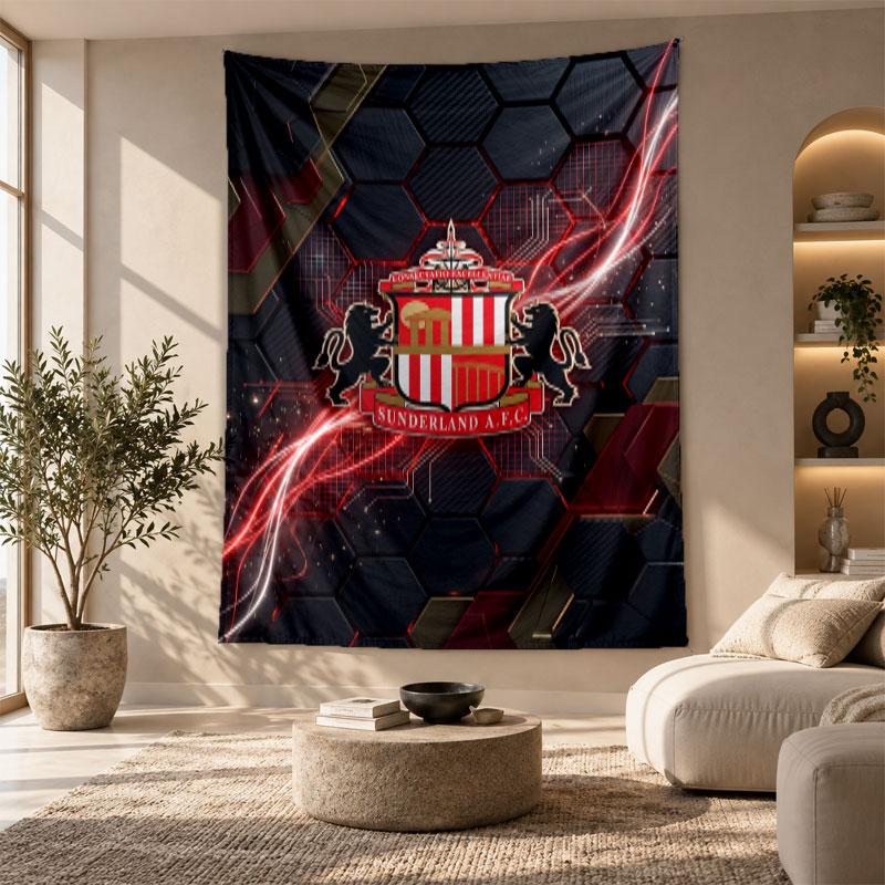 Decorative Tapestry,Sunderland Football Printed Wall Art, Lightweight Wall Hanging For Bedroom Background