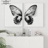 Черно-белая бабочка, минималистичный настенный художественный принт, холст, картина, скандинавский постер, фотографии животных для гостиной, Декор Куадрос