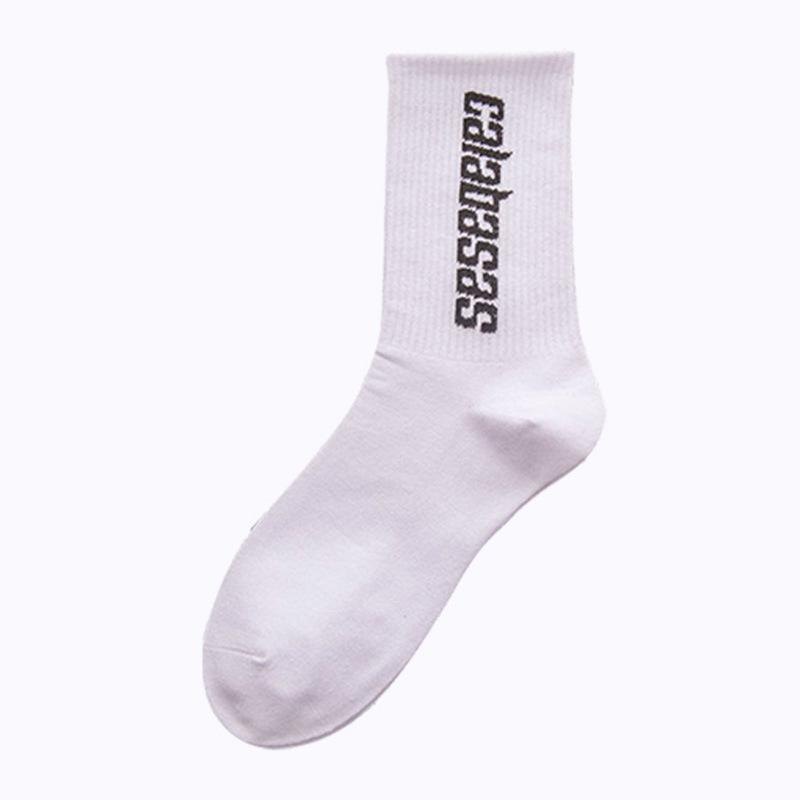 Мужские и женские высокие чулки Alphabet Sports средней длины хлопковые носки для пар студентов уличные баскетбольные носки модные носки