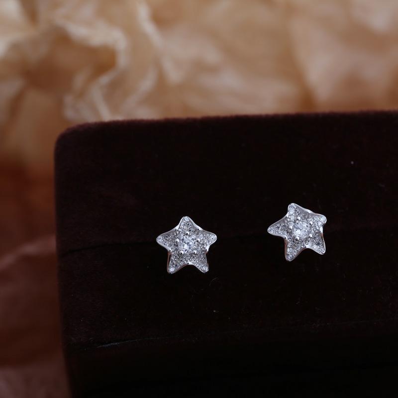 Full Diamond Three-dimensional Starfish Earrings for Women Light Luxury Fashion Niche Design High-end Earrings