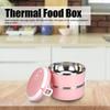 Thermal Lunch Box Stackable Hot Food Insulated Box 304 Stainless Steel Round Lunchbox Sealed Food ContainersDouble Layer 304