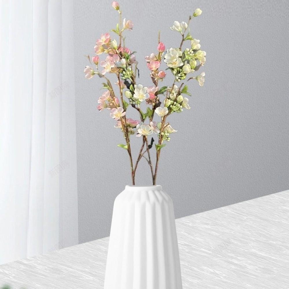 2 Fork Artificial Apple Blossom Branch 84cm Faux Flowers Elegant Cherry Blossom Branch Living Room