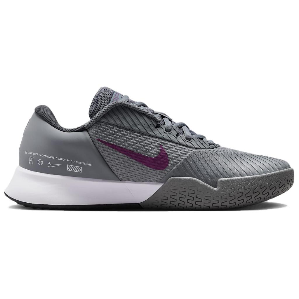 Nike Court Air Zoom Vapor Pro 2 Hc Smoke Grey Dark Smoke Grey Black Sangria Sneakers DR6191-006