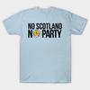 Мужская черная футболка с принтом No Scotland No Party Печать на термотрансферной бумаге без вырезания Хлопковая футболка