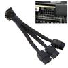 Кабель-переходник для видеокарты 15 см, 3x8-pin на 16-pin, адаптер GPU 12VHPWR, линия с прочным штыревым разъемом для повышения стабильности