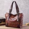 Women's Retro Portable One-shoulder Messenger Unisex Tote Soft Bag Large-capacity Female Bag