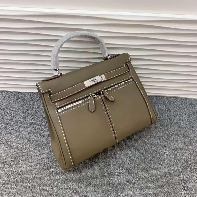 Новая сумка Lakis с двойными молниями и широкими плечевыми ремнями, высококачественная, с несколькими карманами, хорошая текстура, натуральная коровья кожа