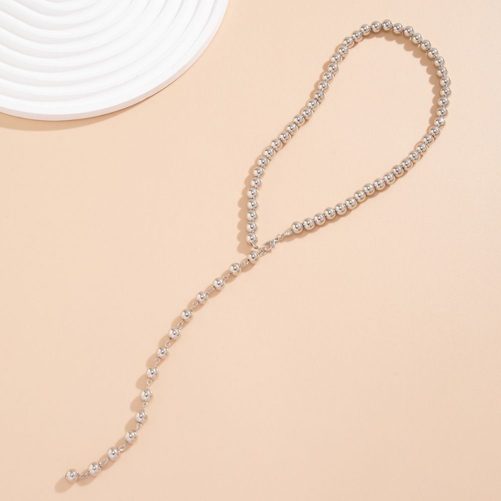 Bohemian Pearl Necklace Goth Y-Shaped Necklace Elegant Retro Clavicle Chain Trendy Fashion