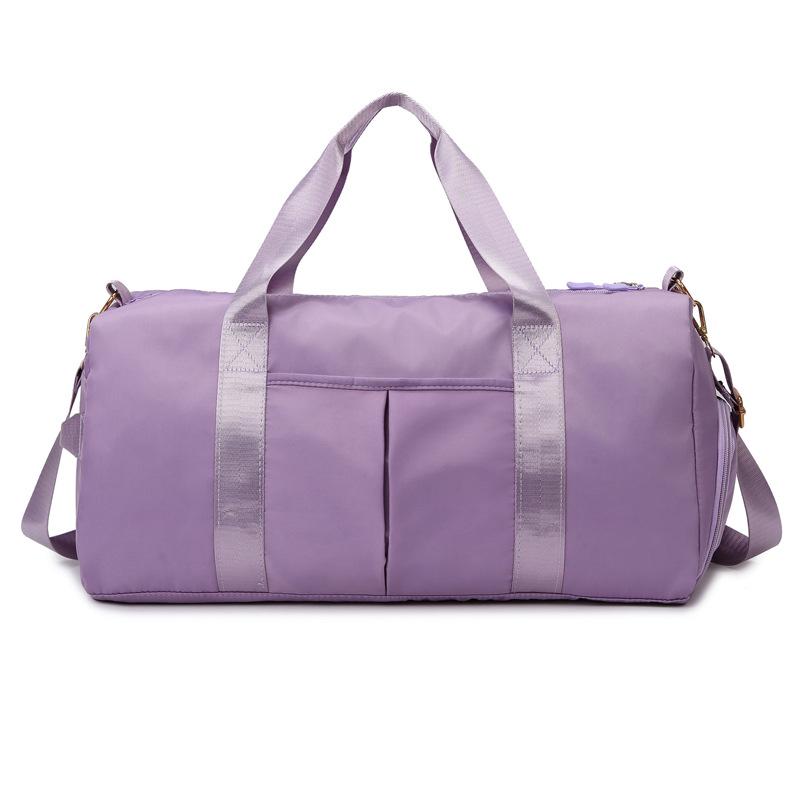 Портативная однотонная дорожная сумка с отделением для обуви, разделением сухого и влажного, плечевым ремнем, легкая для плавания и фитнеса