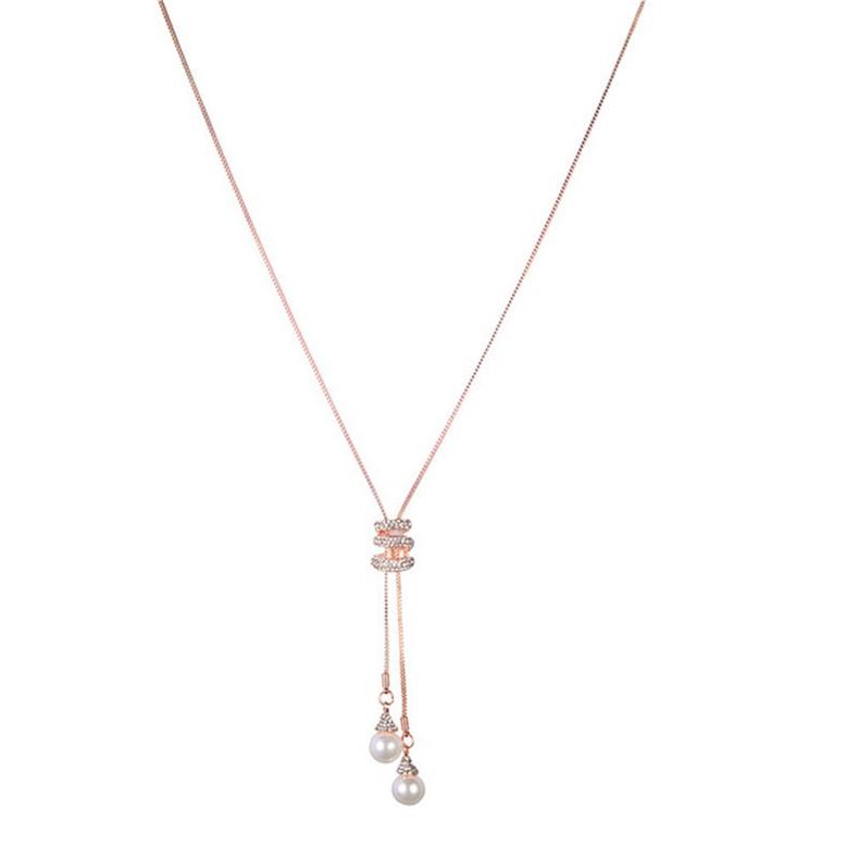 Women's Fashion Spiral Necklace Sweater Chain Casual Clavicle Chain