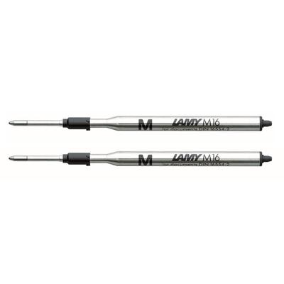 LAMY Набор шариковых ручек Официальная импортная ручка, На масляной основе, Сменный стержень, Средний, Черный, LM16BK-M, 2,