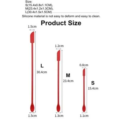 Набор мини-силиконовых лопаток 3 шт./набор, ложка-шпатель для макияжа, набор тонких лопаток для кухни, бутылок, джема, крема, соуса, резиновая лопатка