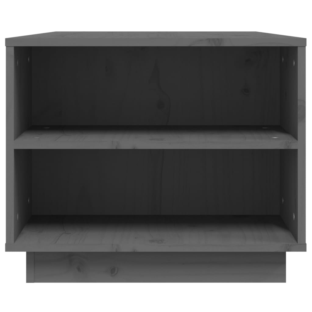 Vidaxl Stolik Kawowy, Szara, 90X49X40,5 Cm, Lite Drewno Sosnowe