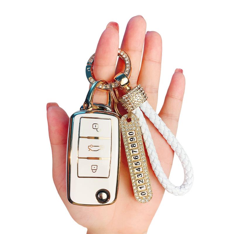 Volkswagen Key Shell for Sagitar, Bora, Lavida, Tiguan, Passat, Lamando, Golf, Polo, T-Roc, and New CC Models