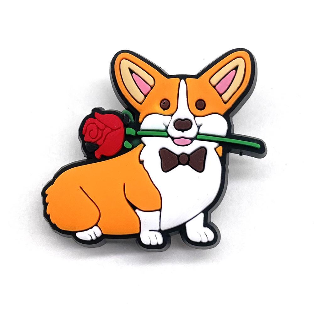 Клоги на День святого Валентина с декоративной пряжкой в виде цветка - Съемные аксессуары для западной садовой обуви