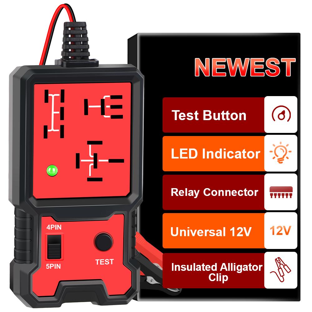 Indicator Light Voltage Tester Universal 12V Car Battery Checker Automotive Electronic Relay Tester Accessories Car Relay Tester