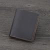 New Simple Wallet Men's Short Mad Horse Leather Vertical Handmade Wallet Retro Genuine Leather First Layer Cowhide Minimalist Wallet