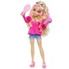 Кукла и аксессуары Barbie Dream Besties, «Малибу» Подвижная модная кукла с волнистыми светлыми волосами, 11 предметов на тему макияжа и причесок