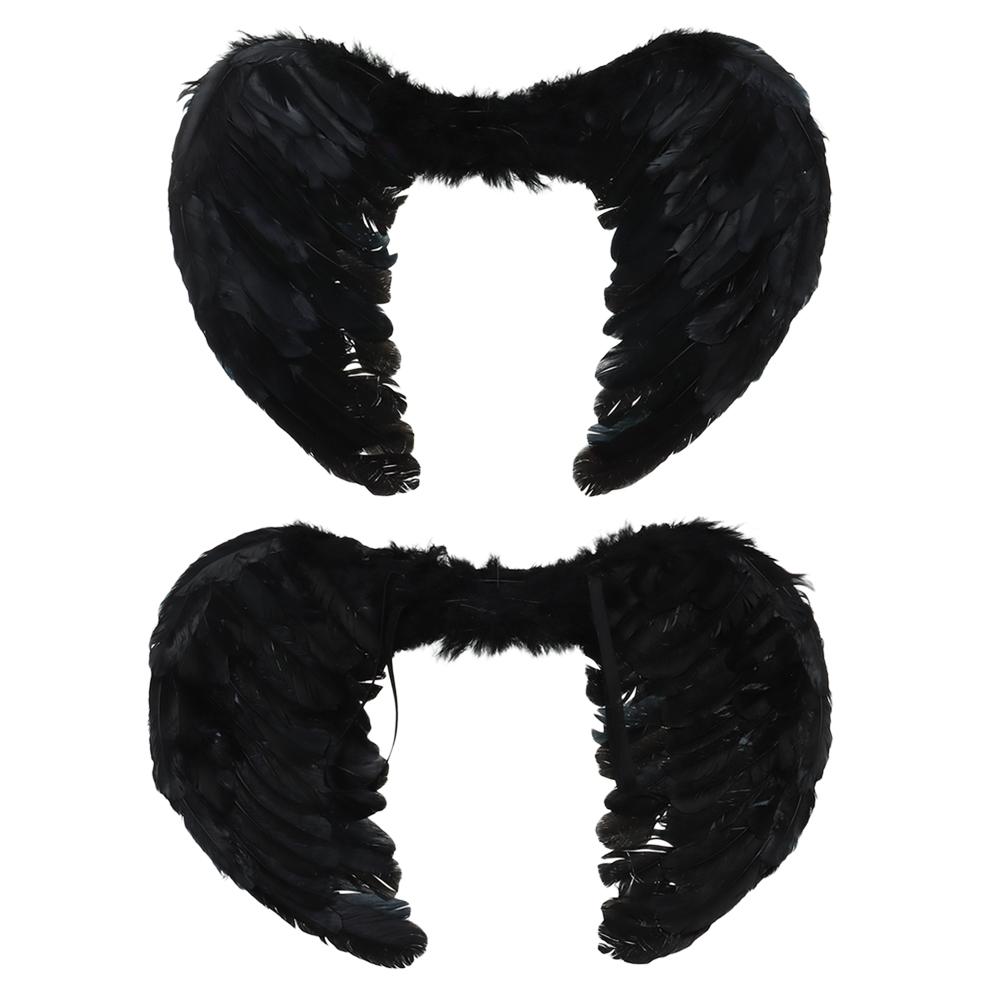 Fashion Cosplay Fairy Halloween Costume Angel Wings & Halo Fancy Dress Props Feather Wings