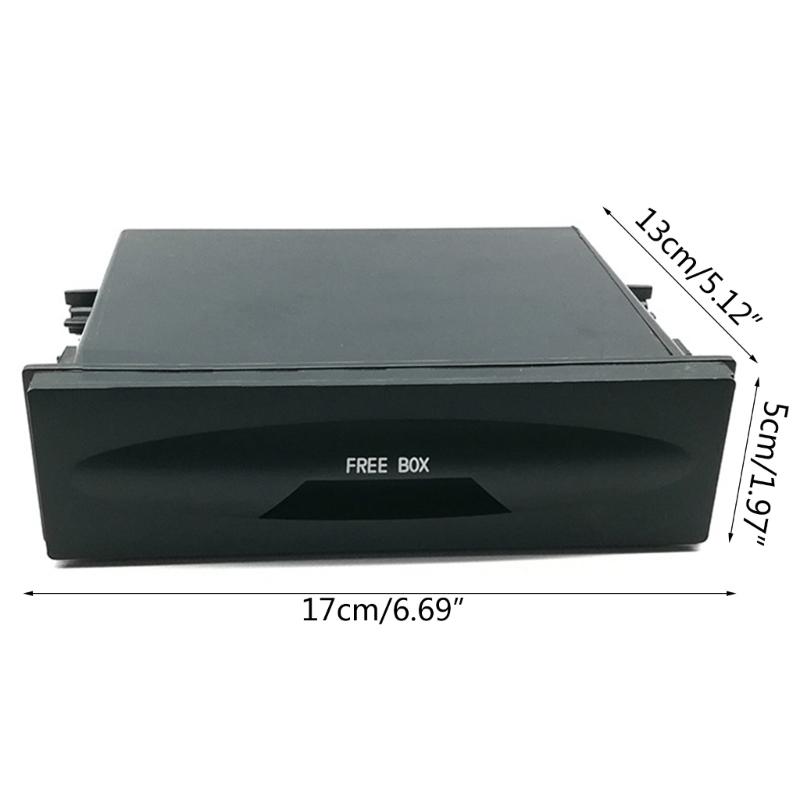 Карманный комплект для приборной панели Черный для установок Single DIN, Универсальный автомобильный одинарный 1 DIN установочный карман для радио на приборную панель