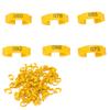 100Pcs Poultry Foot Rings Identification Leg Buckle with Numbers for Chicken Duck BirdYellow