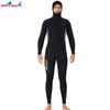 Гидрокостюм мужской 3MM с капюшоном утолщенный теплый зимний купальник цельный утепленный гидрокостюм для сноркелинга и серфинга
