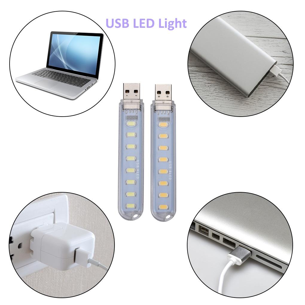 Мини Портативный USB Светодиодный Книжный Свет DC5V Сверхъяркий Светильник для Чтения Книг 3 светодиода 8 светодиодов Светильники Для Пауэрбанка ПК Ноутбука НоутбукаA