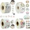 500 Pcs Floral Round thank you stickers Adhesive labels Waterproof for wedding party decorations Boutiques Wrapping Supplies