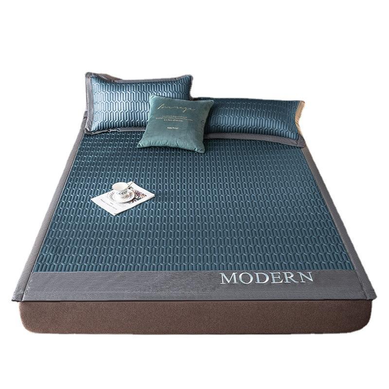 Новый толстый 0,5-дюймовый вышитый латексный коврик, однотонный противоскользящий складной коврик, который можно стирать в машине.