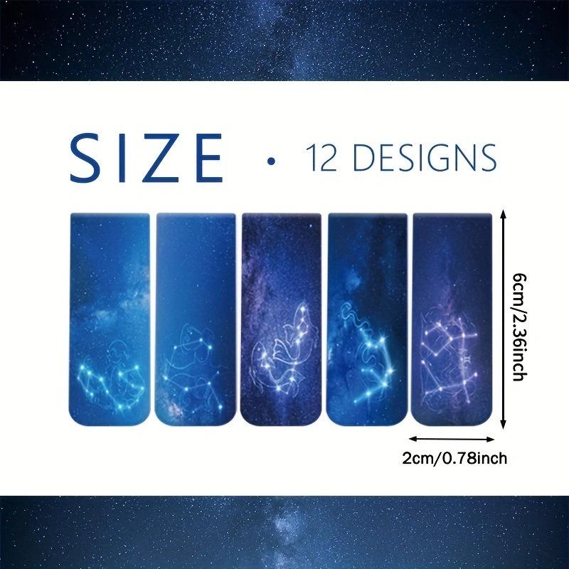 12 шт. Стильные магнитные закладки с различными узорами Магнитные закладки для чтения Маркер для страниц