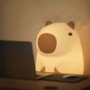 Ночной светильник Capybara, новинка, мультяшная лампа в форме капибары, мягкий силикон с возможностью зарядки и сенсорным управлением