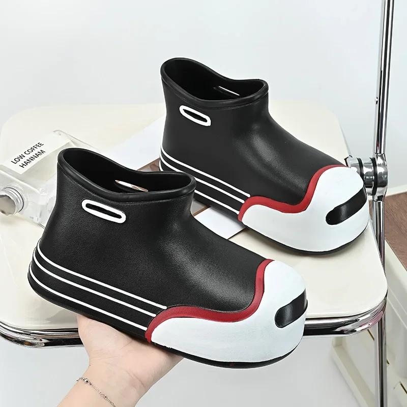 Модные резиновые сапоги для женщин Kawaii Водонепроницаемая резиновая обувь Милые детские резиновые сапоги Садовая рабочая обувь Женская обувь botas de lluvia