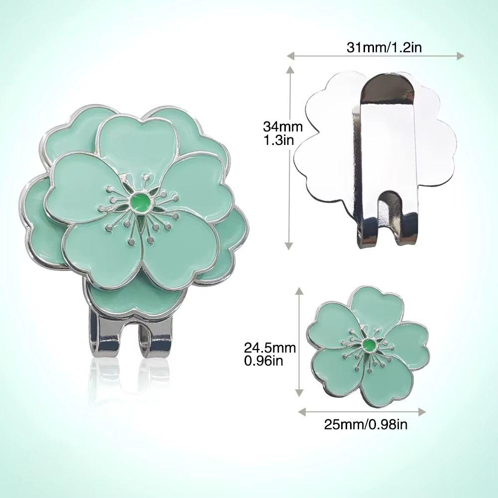 Flower Shaped Golf Ball Mark Magnetic Golf Hat Marker Sports Cap Golf Cap Clip Women Girls