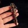 Exquisite Copper Tibetan Vajra Pestle Pendant Unique Buddhist Amulet Demon Subduing Keychain Ornaments Crafts