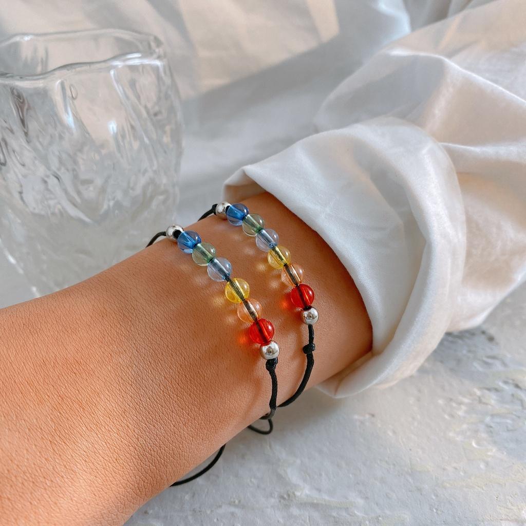 4 шт./компл. модный красочный браслет из бисера Радуга Багуа пара браслеты для женщин ювелирные аксессуары