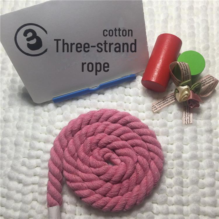8-миллиметровая трехпрядная хлопковая веревка: Многоцелевая витая веревка для багажа, штор, одежды и аксессуаров своими руками