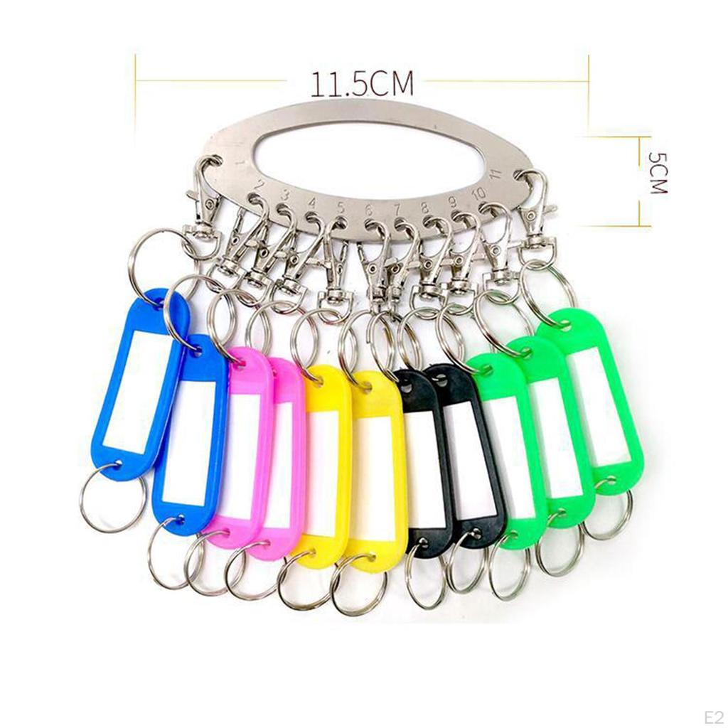 Compact Key Holder with Handle And Label Tags for Easy Organization