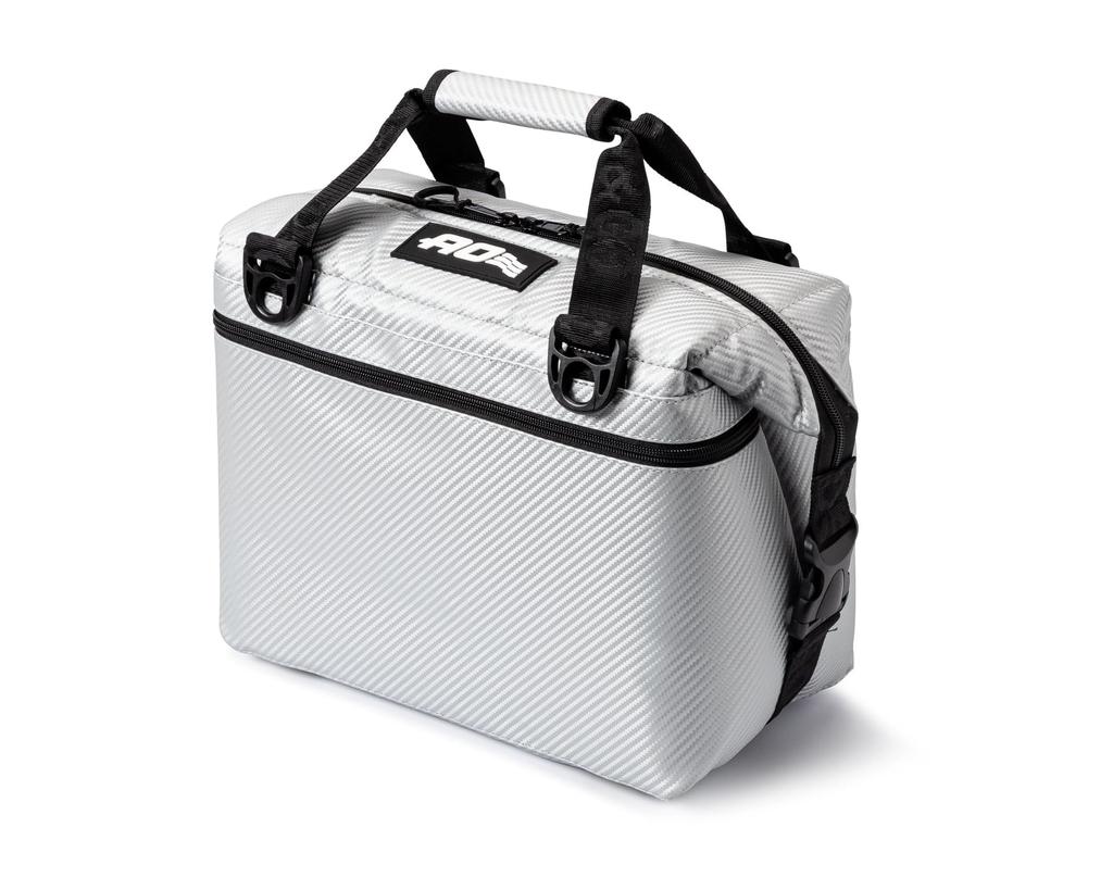 AO Coolers Мягкий термосумка на 12 банок, Carbon, Серебристый, 11 л, Устойчивая к пятнам, Легкая, Изолированный контейнер-холодильник, Холодильный мешок для активного отдыха, Кемпинга,