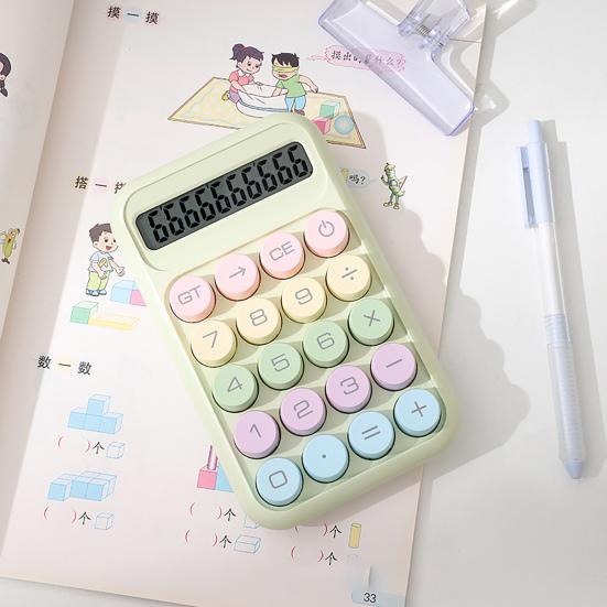 Yousheng 10 Digits Calculator with Big Button 15-Degree Tilt Design LCD Display Mechanical Switch Portable Aesthetic Calculator