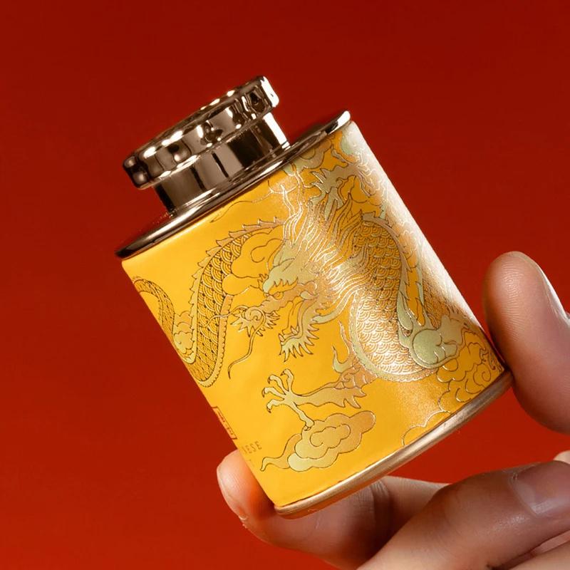Mini 2024 Dragon Empty Tea Tin Can Household Tea Sealed Jar Portable Home Small Tea Packaging Box Storage Cans