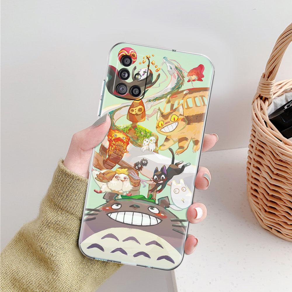 Мягкий чехол для телефона Samsung Galaxy A51 A21s A71 A12 A31 A52 A41 A32 A02s A11 A72 A42, прозрачная задняя крышка, Funda Studio Ghibli Totoro