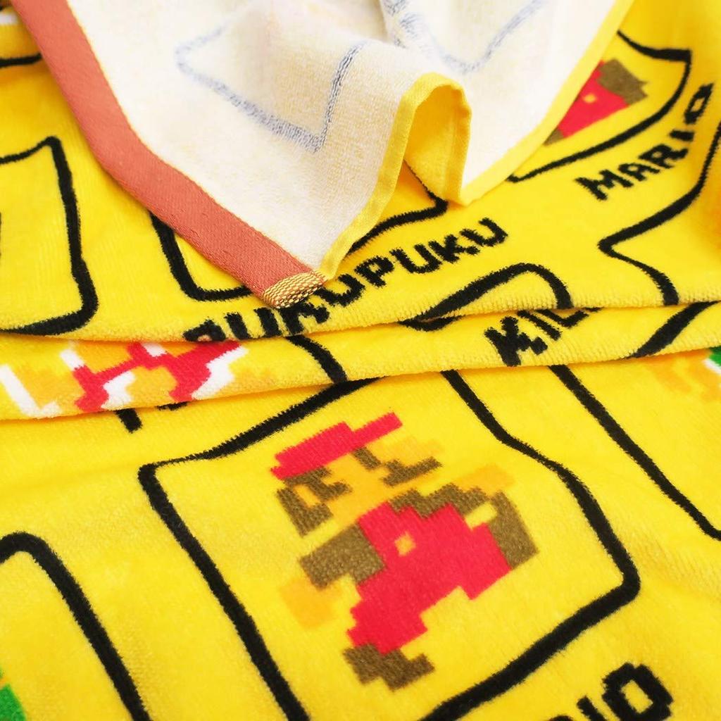 Marushin Bath Nintendo 60 X 120 Dot 4485003900 Towel, Mario, Cm, Icon, 100% Cotton,